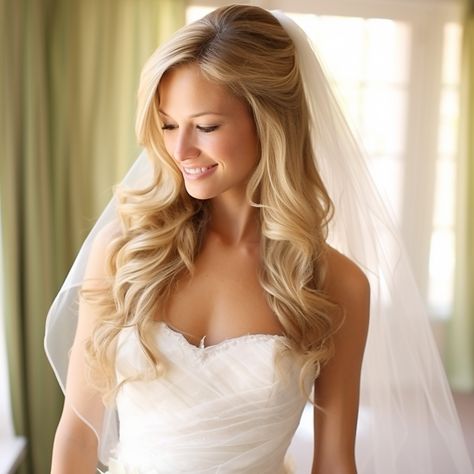 83 Insanely Luxurious Wedding Hairstyles for 2024 Part Up Wedding Hair, Wedding Hairstyles Sweetheart Neckline, Bridal Hairstyles Long Hair Down, Wedding Hair With Middle Part, Bridal Hair Long With Veil, Bridal Hairstyle Strapless Dress, Vail Hair Down, Modern Wedding Hairstyles For Long Hair, Wedding Hair Elegant Down