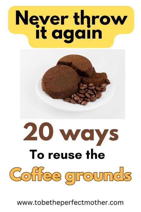 20 ways to reuse the coffee grounds Ways To Use Coffee Grounds, Used Ground Coffee Uses, How To Reuse Coffee Grounds, What To Do With Leftover Coffee Grounds, Coffee Grounds For Skin, How To Dry Coffee Grounds, Coffee Grounds Face Scrub, Things To Do With Coffee Grounds, Diy Coffee Ground Logs