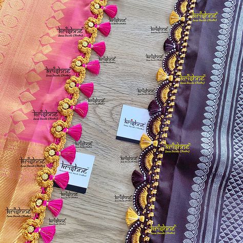 Saree Kongulu, Mirror Blouse Design, Saree Kuchulu, Mirror Blouse, Saree Kuchu New Designs, Tassels Designs, Saree Tassels Designs, Kuchu Designs, Tassel Crafts