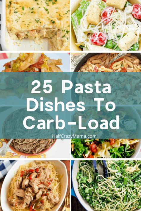 Runners Pasta Recipes, High Carb Pasta Recipes, Healthy Carb Loading Meals, Runners Food Recipes, Cross Country Pasta Party Ideas, Carb Dinners For Runners, Carb Meals For Runners, Runner Dinner Recipes, Carbo Loading Meals