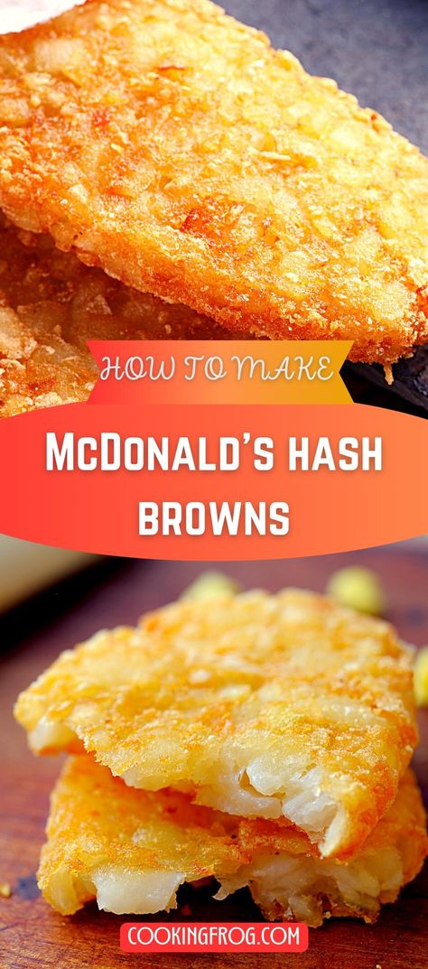 Mcdonalds Recipes, Hashbrown Recipes, Copykat Recipes, Copycat Restaurant Recipes, Homemade Breakfast, Food Favorites, Hash Browns, Copycat Recipe, Breakfast Brunch Recipes