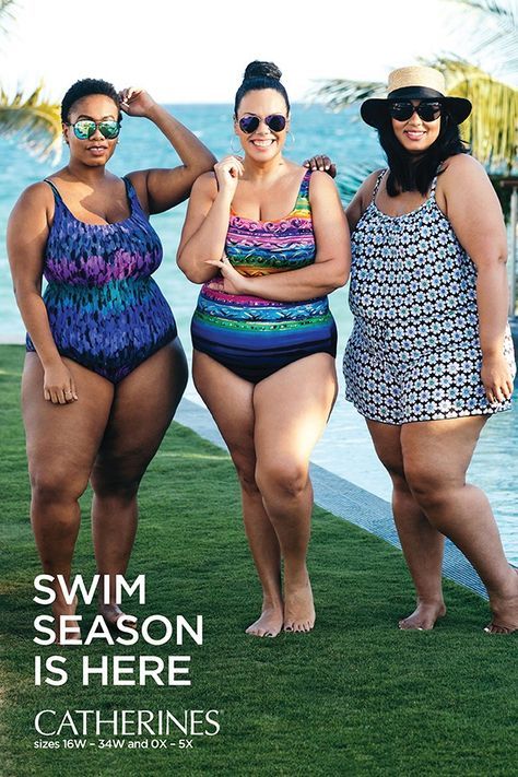 Flattering plus size swimsuits and cover-ups for the pool or beach this summer! Shop Catherines Plus Sizes at catherines.com for swimwear and cover-ups designed exclusively for sizes 0X-5X and 16W-34W. Best Bathing Suits For Plus Size Women, 2023 Swimwear Trends Plus Size, Plus Size Swimwear 2023, Plus Size Bathing Suits For Women, Beach Wear For Women Plus Size, Swimwear For Chubby, Plus Size Swimwear Big Belly, Plus Size Bathing Suits, Plus Size Beach