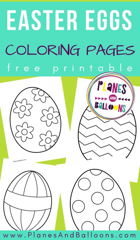 Easter egg coloring pages and templates for crafts during Easter - free printable Easter activities for kids. #easter #prek #kindergarten #planesandballoons Egg Printable, Easter Egg Printable, Easter Egg Template, Egg Template, Printable Easter Activities, Easter Kindergarten, Easter Crafts Preschool, Egg Coloring, Easter Egg Coloring Pages