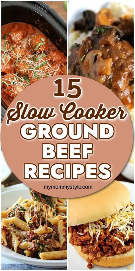 Easy Beef Crockpot Recipes Simple, Ground Meat Slow Cooker Recipes, Easy Crock Pot Recipes With Ground Beef, Crockpot Recipes With Burger, Crockpot Beef Casserole Recipes, Crockpot Recipes Using Hamburger, All Clad Slow Cooker Recipes, Fun Crockpot Dinners, Simple Ground Beef Crockpot Recipes