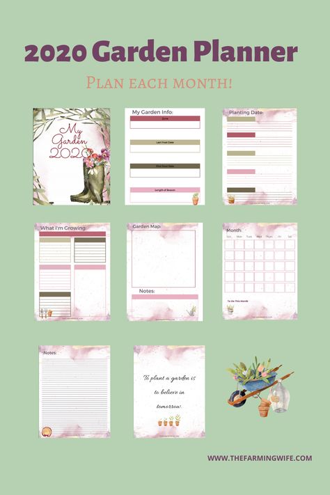 Free Garden Planner Printable, Quinceanera Checklist, Homework Planner Printable, Free Garden Planner, Keep Notes, Garden Notebook, Planner Calendar Printables, Canva Hacks, Homework Planner