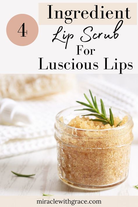 Fall Lip Scrub Diy, Winter Lip Scrub Diy, Diy Natural Lip Scrub, 3 Ingredient Lip Scrub, Diy Lip Scrub Without Coconut Oil, Diy Lip Scrub Easy, Lip Scrub Diy Exfoliating, Home Made Lip Scrub, Lip Exfoliator Diy