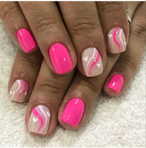 Heathers Nails, Australia Nails, Dance Nails, Pink Gel Nails, Finger Nail Art, Fancy Nails Designs, Summery Nails, Nail Art Designs Videos, Short Acrylic Nails Designs