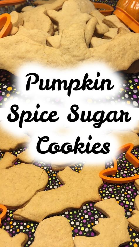 Pumpkin Spice Sugar Cookies Pumpkin Spice Sugar Cookies, Vanilla Bean Sugar, Forgotten Cookies, Spice Sugar Cookies, Pumpkin Sugar Cookies, Pumpkin Cookie Recipe, Interesting Recipes, Easy Sugar Cookies, Pumpkin Spice Coffee