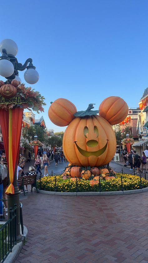 Disneyland Pumpkin Pictures, Disneyland In The Fall, Disney World During Halloween, Disney During Halloween, Disney In Halloween, Disneyland Paris October, Disneyland Aesthetic Halloween, Disneyland California Halloween, Disney In Fall