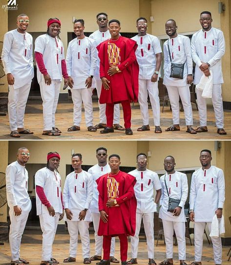 Ghanaian Men Traditional Wear, Ghanaian Traditional Wedding Dresses, Ghana Kumasi, Men Senator Styles, Ghanian Wedding, Ghana Traditional Wedding, Bridal Train, Ghanaian Wedding, Nigerian Traditional Wedding