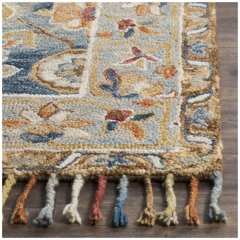 Charlton Home® Carman Hand Tufted Wool Geometric Rug & Reviews | Wayfair Casual Home Decor, Rustic Chic Decor, Blue Wool Rugs, Safavieh Rug, Southwestern Area Rugs, Square Area Rugs, Busy City, Country Side, Navy Rug