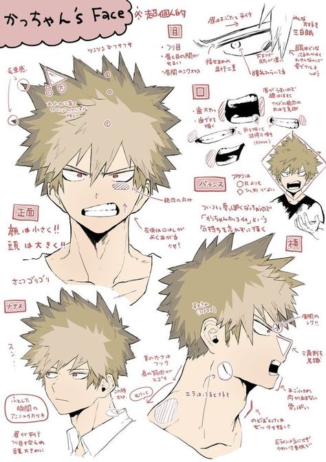 Bakugo Katsuki, Katsuki Bakugo, Katsuki Bakugou, Animale Rare, Bakugou Katsuki, 캐릭터 드로잉, Anime Drawings Tutorials, Anime Poses Reference, Facial Expressions