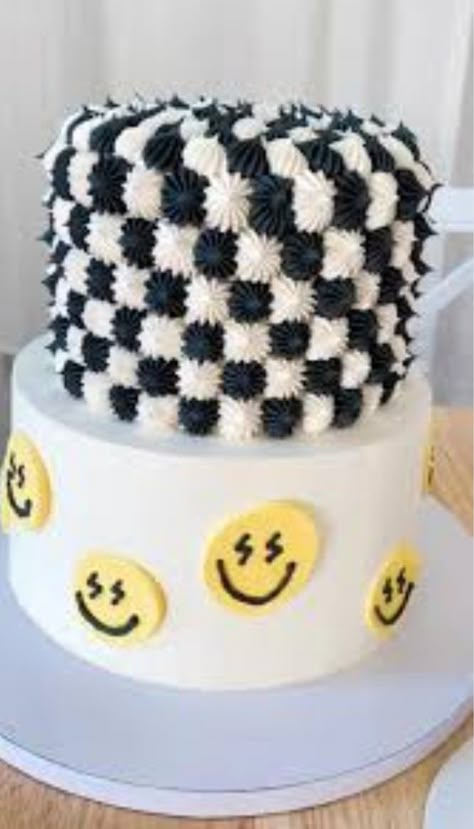 Vans Themed Birthday Party, One Cool Dude Cake, Bad Two The Bone Cake, One Happy Dude Cupcakes, Two Cool Birthday Cake, Checkered Birthday Cake, One Happy Dude Smash Cake, Food For Kids Birthday Party, One Happy Dude Birthday Cake