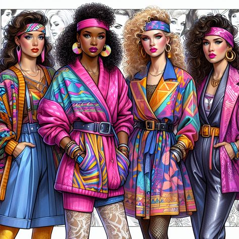 Discover Iconic '80s Style: The Timeless Fashion of The Golden Girls (1985) Fashion, much like memory, is often a tapestry of moments, designs, and cu... 1985 Fashion, 1980s Glamour, 80’s Outfits, Sapphire Dress, Outfits Female, The Golden Girls, Structured Jacket, Girls Mirror, Fashion Landscape