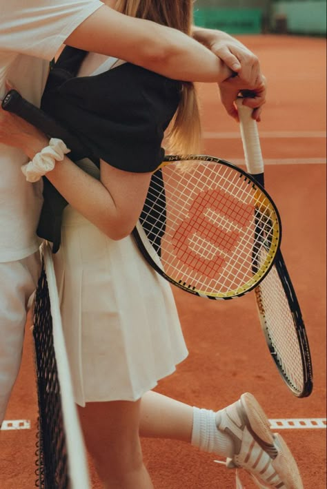 Aesthetic Tennis Court, Tennis Couple, Prenup Theme, Carrie Soto Is Back, Court Photoshoot, Tennis Court Photoshoot, Aesthetic Tennis, Tennis Shoot, Tennis Photoshoot