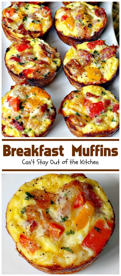 Breakfast Muffins – Can't Stay Out of the Kitchen Resep Vegan, Menu Sarapan Sehat, Bacon Egg And Cheese, Holiday Breakfast, Hash Browns, Christmas Breakfast, Breakfast Muffins, Breakfast Brunch Recipes, Breakfast Time