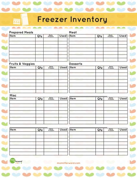 Freezer Inventory Printable Cleaning Supply Inventory Free Printable, Freezer Inventory Printable, Food Inventory, Inventory Sheet, Freezer Inventory, Inventory Printable, Inventory Template, Kitchen Inventory, Pantry Inventory