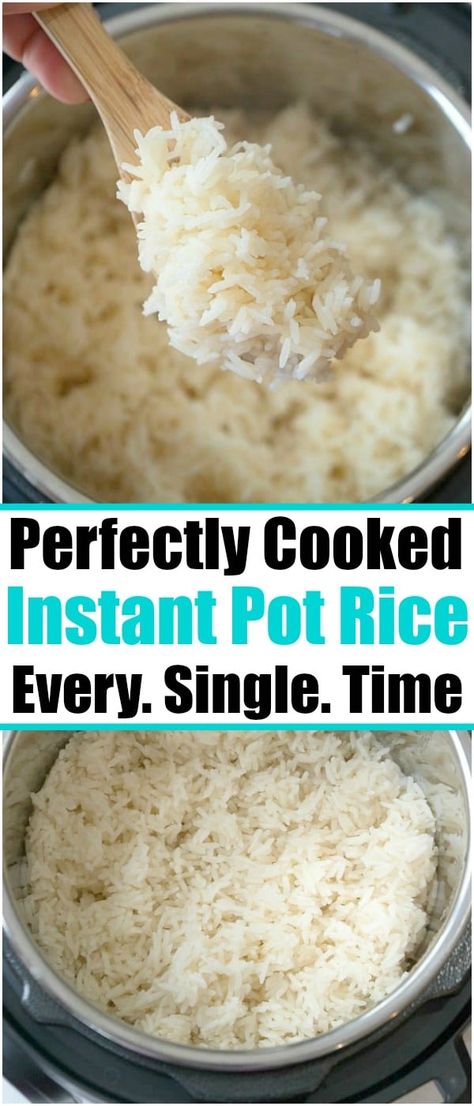 This is how to make the perfect Instant Pot white rice in your pressure cooker. How long to cook it, what liquid to use, and tips on serving the best tasting rice are here. Whether you are a beginner or use your Instant Pot daily this basic recipe will become your go to for dinner time. #instantpot #pressurecooker #whiterice #rice #howtocook #perfect  via @pinterest.com/thetypicalmom Instant Pot White Rice, Rice In Instant Pot, Instant Pot Rice, White Rice Recipes, Cook Rice, Rice Recipes For Dinner, Perfect Rice, Pot Recipes Easy, Healthy Instant Pot Recipes