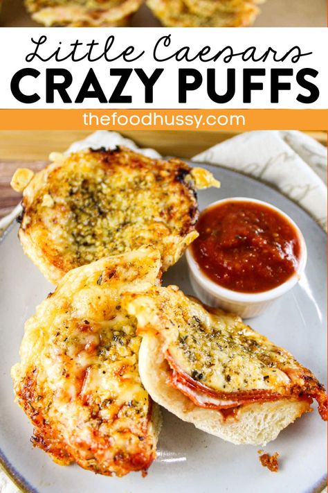 Easy Cheesy Pepperoni Pizza Puffs, Yummy Lunch Ideas At Home Easy, Pepperoni Pizza Puffs Recipe, Pepperoni Pizza Cups, Pepperoni Pretzel Bites, Pizza Muffins With Pizza Dough, Lil Ceasers Crazy Puffs, Little Ceasars Puffs, Recipes That Use Pizza Dough