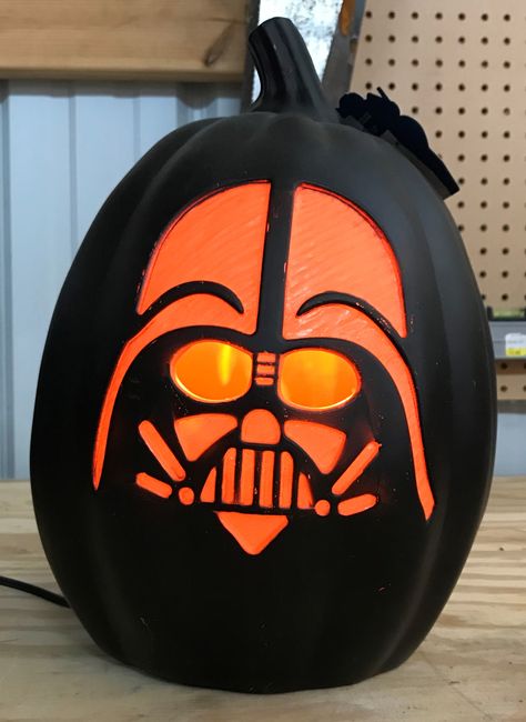 Darth Vader Pumpkin, Star Wars Pumpkin, Darth Vader Star Wars, Vader Star Wars, Pumpkin Painting, Star Wars Darth Vader, Pumpkin Halloween, Painted Pumpkins, Superhero Logos