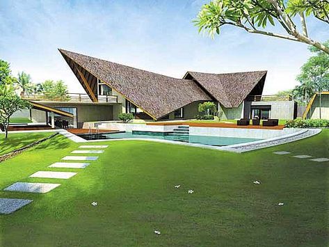 Tomb Design, Bungalow Architecture, Safari House, Futuristic House, Modern Villas, Resort Architecture, Bali Villa, Bamboo Architecture, Pavilion Design