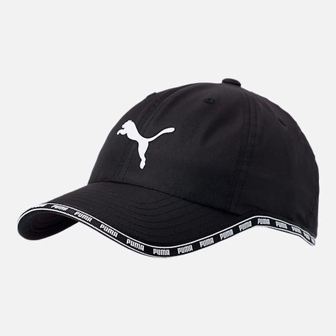 Front view of Puma Greta Adjustable Hat in Black/White Dope Hats, Mens Hats Fashion, Hat Patterns To Sew, Baseball Caps Fashion, Shoe Crafts, Cap Collection, Tommy Hilfiger Outfit, African Men Fashion, Wedding Suits Men