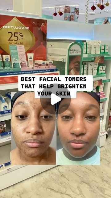 Rosemond Tettey on Instagram: "Best facial toners that helps brighten your skin!! #skincare #skincareroutine #facialtoner #clearskin #skincaretips #instagramreels #skintreatment #foryou #fyp #beautytips #skincareaddict" What Is Toner For Skin Care, Best Toner For Combination Skin, Best Face Toner, Best Facial Toner, Rose Water Toner, Skin Tightening Face, Best Toner, Oily Face, Face Brightening