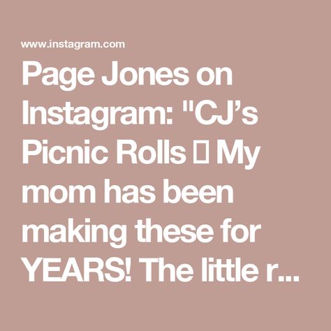 Page Jones on Instagram: "CJ’s Picnic Rolls 🥐 My mom has been making these for YEARS! The little recipe that you see on the counter of this video? She clipped and saved that from an old Seventeen Magazine from the 70s! 

I highly suggest that you double (or triple) this recipe because these will go fast.

Ingredients… 

- 1 egg 
- 1/2 cup shredded cheddar cheese
- 3/4 cup chopped salami 
- 2 tbs chopped scallions 
- 1 can crescent roll dough 
- 2 tsp teaspoons sesame seeds 

- Combine cheese, salami, scallions and egg in a bowl
- Roll out 4 rectangles of the crescent dough, adding the filling to the long side 
- Roll the filling into the dough, connecting the ends to make a donut shape
- Brush the tops of each roll with egg wash and sesame seeds 
- Bake at 375 for 15 min 

#recipe #hostin Picnic Planning, Party Snack Food, Shredded Cheddar Cheese, Crescent Dough, Crescent Roll Dough, Crescent Roll, Donut Shape, Seventeen Magazine, Picnic Food