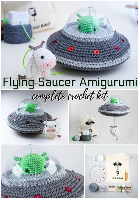 Crochet Kits, Crochet Mignon, Yarn Craft, Flying Saucer, Crochet Kit, X Files, Knit Or Crochet, Theme Song, Crochet Gifts