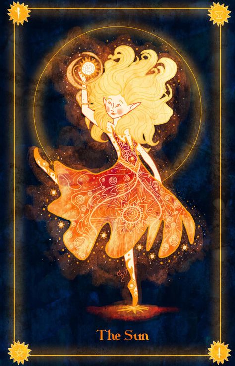 The Sun Card, The Sun Tarot Card, The Sun Tarot, Character Design Challenge, Sun Illustration, Consciousness Art, Tarot Cards Art, Sun Art, Minor Arcana