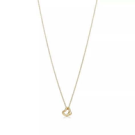 Gold Necklace Tiffany And Co, Diamond Drop Necklace, Pendants For Women, Open Heart Necklace, Tiffany Necklace, Heart Designs, International Jewelry, Elsa Peretti, Silver Heart Necklace