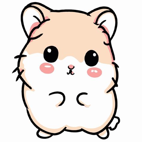 linda ilustración de hámster hámster kawaii chibi estilo de dibujo vectorial dibujos animados de hámster Kawaii Hamster Drawing, Hamster Cute Cartoon, Cute Drawings Animals, Cute Drawing Animals, Chibi Hamster, Cute Hamster Drawing, Animal Chibi, Hamster Drawing, Dibujo Cute