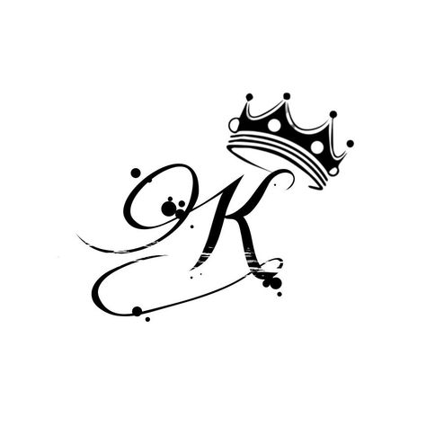 Kaleb Tattoo Name, K Name Tattoo, Letter K Tattoo Ideas, Ks Love Images, Letter K Tattoo, King Of Hearts Tattoo, K King, Finger Tattoos For Couples, K Letter