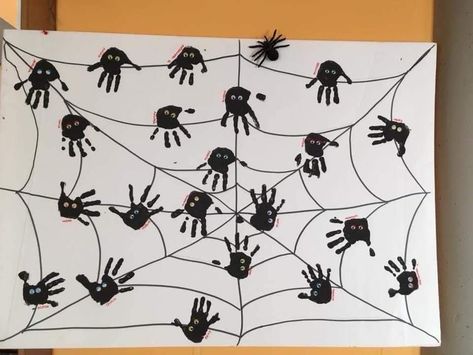 Spider Classroom Decoration, Spider Kindergarten Activities, Halloween Kita, Bricolage Halloween, Halloween Infantil, Halloween Crafts Preschool, Halloween Sensory, Spider Crafts, Halloween Week