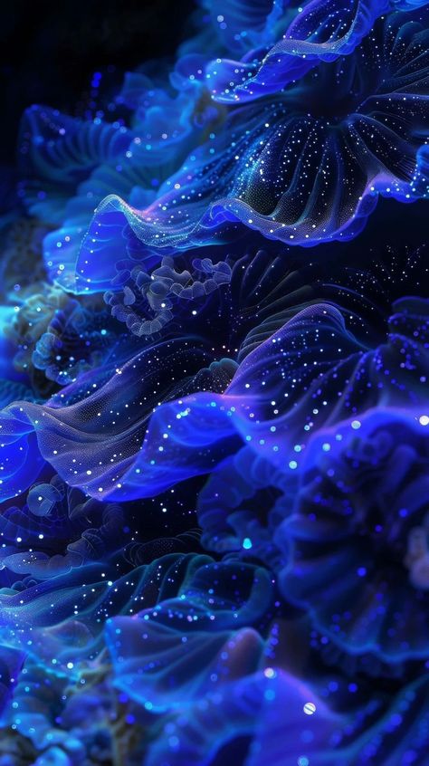 Bioluminescence Aesthetic Wallpaper, Deep Sea Bioluminescence, Depths Of The Ocean, Neon Ocean Aesthetic, Underwater Bioluminescent, Bioluminescent Aesthetic, Bioluminescence Art, Bioluminescent Mermaid, Bioluminescence Creatures