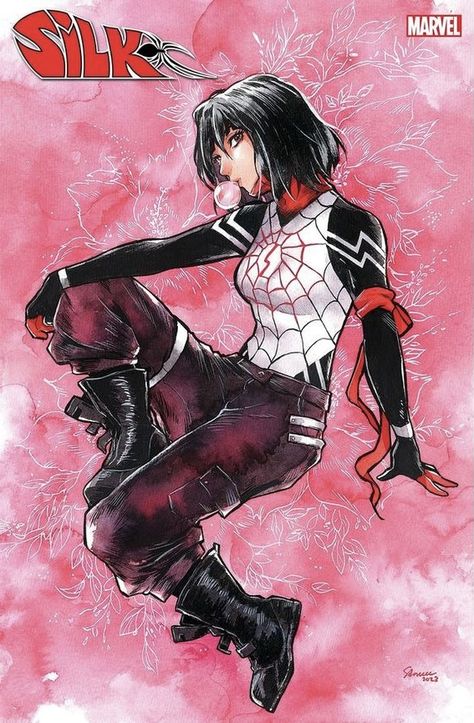 Silk vol 5 #2 | Variant cover art by Saowee Cindy Moon Silk, Spiderman Comic Covers, Silk Spiderman, Cindy Moon, Next Avengers, Spiderman Poster, Silk Marvel, Dc Comics Women, Spider Silk