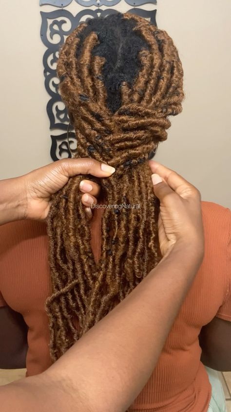 DiscoveringNatural - How to do FishTail Braid on Soft Locs Fishtail Braid On Locs, How To Fishtail, Soft Locks, Braids Fishtail, Hair In Braids, Strands Of Hair, Do It For Yourself, Fishtail Braids, Soft Locs