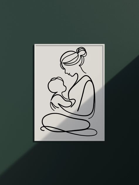 This minimalist line art drawing captures a tender moment with elegant simplicity. Celebrate the unbreakable bond between a mother and her child with Mother's Embrace. IMPORTANT NOTICE: This is a digital product. No physical product will be shipped. Product Details: Upon purchase, you will receive 5 high-quality, ready-to-print JPG files in various size ratios.  Available Size Ratios and Dimensions: 2x3 Ratio: Suitable for prints in sizes (inches) 4x6, 6x9, 8x12, 10x15, 12x18, 16x24, 20x30, 24x3 Mother Child Drawing, Mother And Child Drawing, Geometric Pattern Art, Line Art Drawing, Minimalist Line Art, Artwork Ideas, Diy Deco, Printing Center, Line Art Drawings