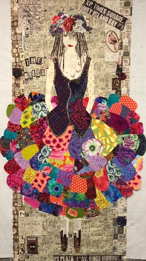 Laura Heine, Collage Quilts, Mixed Media Art Projects, Collage Kunst, Collage Art Projects, Paper Collage Art, Kunst Inspiration, Collage Art Mixed Media, A Collage