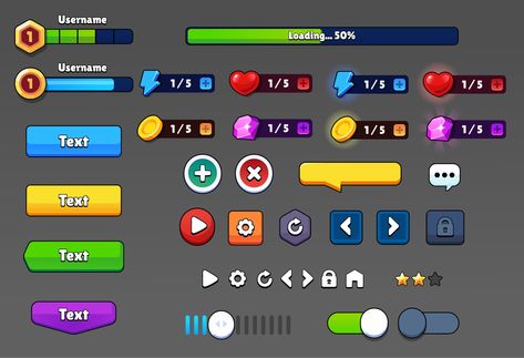 ArtStation - Casual Mobile Game UI Exploration, Duds Flausino Game Interface Design, Mobile Game Ui, Game Timer, Ux Design Mobile, Ui Buttons, Game 2d, Game Gui, Ui Game, Zenless Zone Zero