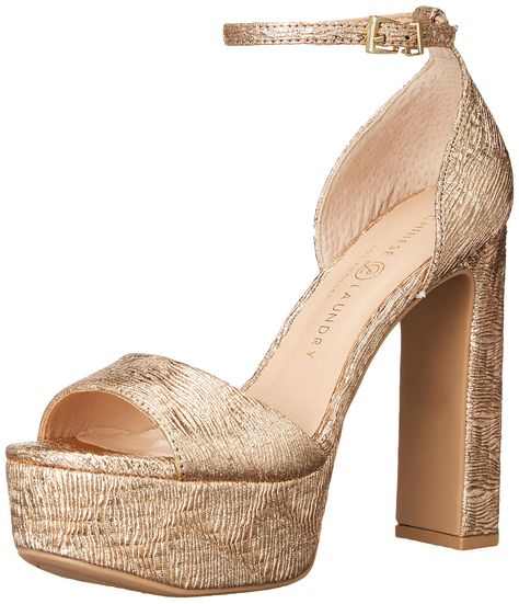 PRICES MAY VARY. Platform Dress Heel Chunky Heel One Band Upper Rounded Toe Ankle Strap Nude Platform Heels, Homecoming Shoes, Evening Heels, Fab Shoes, Cute Nike Shoes, Tan Heels, Cute Nikes, Heeled Sandal, Buckle Boots