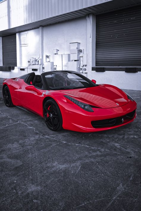 Spider Car, Ferrari Spider, Ferrari 458 Spider, Luxe Auto's, 458 Spider, Red Ferrari, Wallpaper Luxury, Ferrari Cars, Ferrari Red