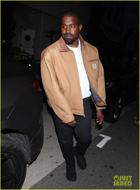 Kanye Carhartt, Kanye West Carhartt, Detroit Jacket Outfit Men, Carhartt Detroit Jacket Outfit, Carhartt Outfits, Kanye Style, Carhartt Jacket Outfit, Utility Jacket Outfit, Colour Coordination