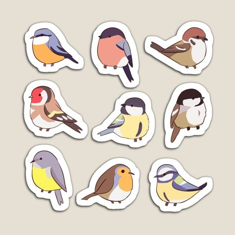 Study Flashcards, Cute Bird, Bird Pattern, Bird Patterns, Cute Birds, Vintage Birds, Diy Stickers, Cool Stickers, Doodle Drawings