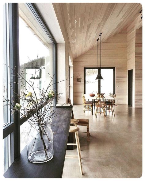 Concrete Shed, Concrete Floor Kitchen, Concrete Floors Living Room, Concrete Kitchen Floor, Concrete Floors In House, Concrete Sheds, Polished Concrete Floors, Concrete Interiors, Concrete Stained Floors