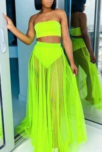 Mesh Maxi Skirt, Mesh Fashion, Skirt Coverup, Neon Outfits, High Waisted Bathing Suits, Strapless Crop Top, Plus Size Swimsuits, Maxi Skirts, Plus Size Swimwear