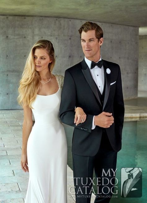 Black 'Jasper' Tuxedo from http://www.mytuxedocatalog.com/catalog/rental-tuxedos-and-suits/c1045-black-jasper-slim-tuxedo/ All Black Tuxedo, Designer Tuxedo, Types Of Gowns, Wedding Venue Locations, Urban Wedding Venue, Beautiful Wedding Reception, Bridal Skirts, Wedding Venue Inspiration, Tuxedo Style