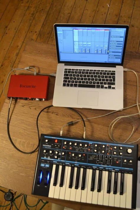 Home Recording Studio Setup for Beginners: 5 Essential Items to Own - Musician's HQ Music Set Up Recording Studio, Portable Music Studio, Recording Studio At Home, At Home Recording Studio Aesthetic, Music Production Setup, Studio Equipment Music, Home Studio Recording, Bedroom Music Studio Aesthetic, Musician Room Aesthetic