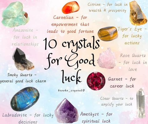 Crystals To Wear On Left Hand, Crystals For Money And Luck, Luck Charm Spell, Stones For Good Luck, Best Crystals To Carry With You, Crystal For Good Luck, Crystals For March, What Each Crystal Does, Crystals For Spells