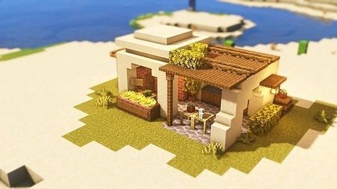 AMAZING MINECRAFT × SHOWCASE on Instagram: “Reposted from @crafting.bench Desert House by @seven85654 🐫 - Follow @crafting.bench for more!! 🔥  Follow @crafting.bench for more!! 🔥 -…” Capas Minecraft, Rumah Minecraft Sederhana, Desert House, Minecraft Farm, Bangunan Minecraft, Minecraft Cottage, Diy Minecraft, Rumah Minecraft, Cool Minecraft Houses